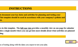 disaster recovery calendar#1